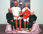 The original 50th percentile male Hybrid III's family expanded to include a 95th percentile male, 5th percentile female, and ten, six, and three-year-old child dummies.