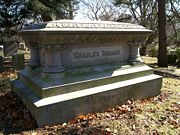 Sumner's headstone at Mount Auburn Cemetery