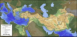 Alexander's empire at the time of its maximum expansion