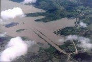 Flooding in Lake Managua after the hurricane