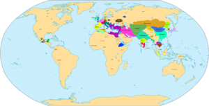 The world at the beginning of the 6th century AD.
