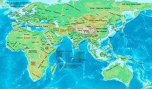Eastern Hemisphere at the beginning of the 7th century.