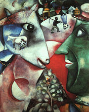 I and the Village by Marc Chagall, a modern painter.