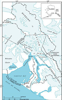 Map of Hubbard Glacier