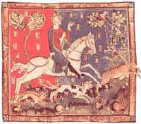 John deer hunting, from a manuscript in the British Library.
