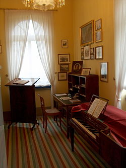 Felix Mendelssohn's study in Leipzig