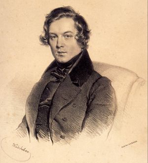 Robert Schumann in 1839.