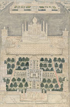 An Artist's impression of the Taj Mahal, from the Smithsonian Institution