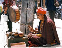 Mendicant monk in Lhasa