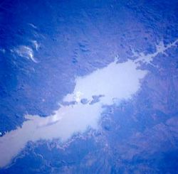 Lake Cahora Bassa in Mozambique, one of the river's major sources of hydroelectric energy
