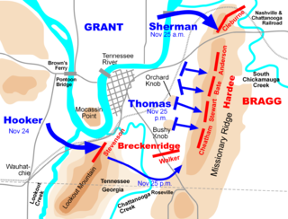 Map of the Battle of Chattanooga, 1863