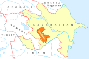 Nagorno-Karabakh is currently a de facto independent republic in the South Caucasus, but is officially recognized as part of the Republic of Azerbaijan.