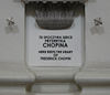 Plaque before Chopin's heart.