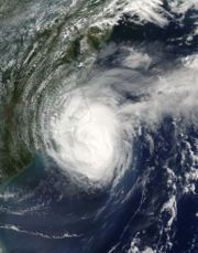 Hurricane Ophelia off the coast of North Carolina