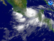 Hurricane Stan shortly before landfall in Veracruz