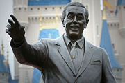 The statue "Partners" located on Main Street, U.S.A. in Magic Kingdom, Disney World, Florida.