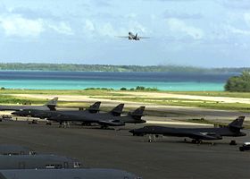 B-1B Lancer Bombers on Diego Garcia.