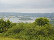 Chew Valley Lake from Burledge Hill, showing Denny Island
