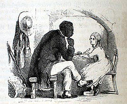 Illustration of Tom and Eva by Hammatt Billings for the 1853 deluxe edition of Uncle Tom's Cabin.
