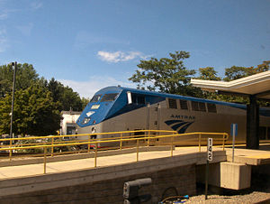 Train at Albany-Rensselaer station in upstate New York, August 2007.