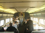Snack car in an Amtrak train
