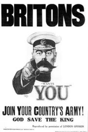 A recruitment poster featuring Lord Kitchener.