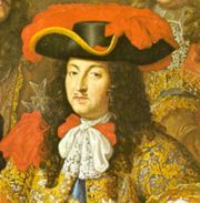 French king Louis XIV with an early cravat in 1667