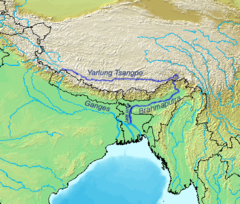 Map of the Brahmaputra