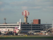 Air traffic control radar at London Heathrow Airport
