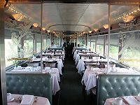 Dining car interior on The Canadian (2005)