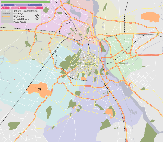 Image:Delhi area locator map.svg