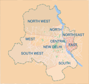New Delhi is situated in the center of Delhi.