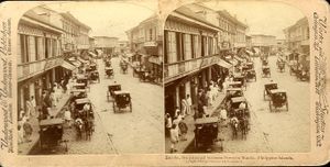 Escolta Street, Manila. stereoptical view, 1899