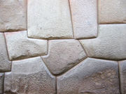 A detail of a Inca stone work