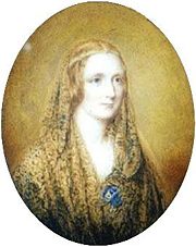 Reginald Easton's miniature of Mary Shelley is allegedly drawn from her death mask (c. 1857).
