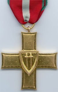 Cross of Grunwald medal, with its double swords.