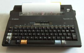 Electronic typewriter - the final stage in typewriter development. A 1989 Canon Typestar 110