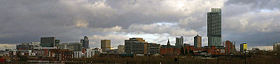 Manchester skyline from the River Irwell
