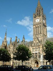 Manchester Town Hall, used for the local governance of Manchester, is an example of Victorian era Gothic revival architecture.