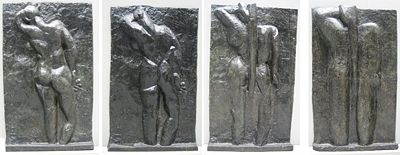Henri Matisse, The Back Series, bronze, left to right: The Back I, 1908-09, The Back II, 1913, The Back III 1916, The Back IV, c. 1931, all Museum of Modern Art, New York City