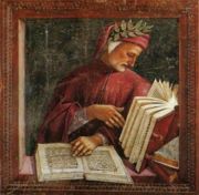 Dante Alighieri, detail from a Luca Signorelli's affresco della cappella di San Brizio, Duomo, Orvieto.