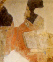 A portrait of Dante, from a fresco in Palazzo dei Giudici, Florence.
