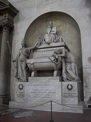 Cenotaph in Basilica of Santa Croce, Florence.