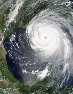 Hurricane Katrina near peak strength on August 28, 2005