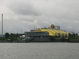 The Lion King theatre in Hamburg's harbour.