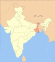 Thumbnail map of India with West Bengal highlighted