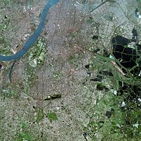 Kolkata seen from Spot Satellite