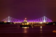 The Howrah Bridge at night
