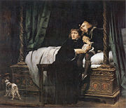 King Edward V and the Duke of York in the Tower of London by Paul Delaroche. The theme of innocent children awaiting an uncertain fate was a popular one amongst 19th-century painters.