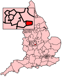 Coventry shown within England